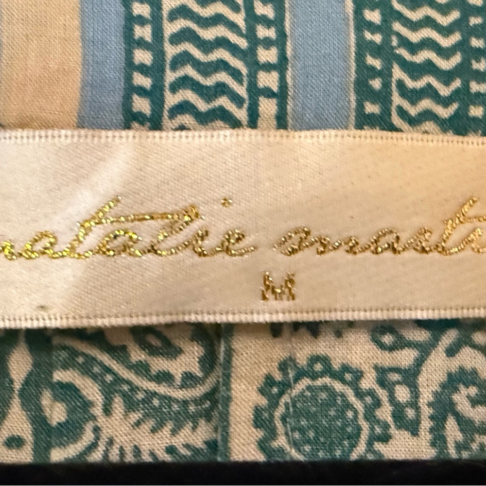 Natalie Martin Fiore Mint Green And Blue Striped Paisley Long Dress - Size M. - Picture 8 of 10